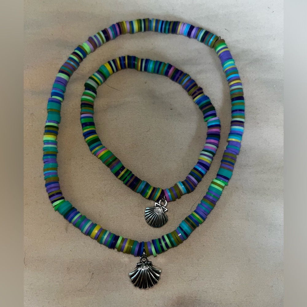 Handmade Clay Necklace and Bracelet Set - Picture 3 of 5